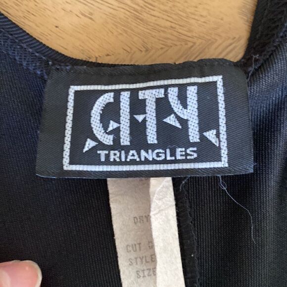 Vintage 90's Black Ribbed Stretch Mini Dress Size Small - Picture 9 of 13